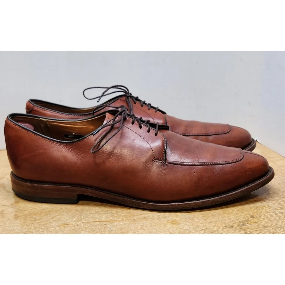 Allen Edmonds Delray Brown Leather Split Toe Derby Dress Shoes 11.5 D 1298